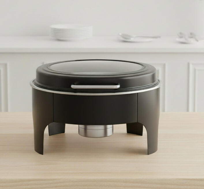 Black round buffet warmer rental Lawrenceville Duluth
